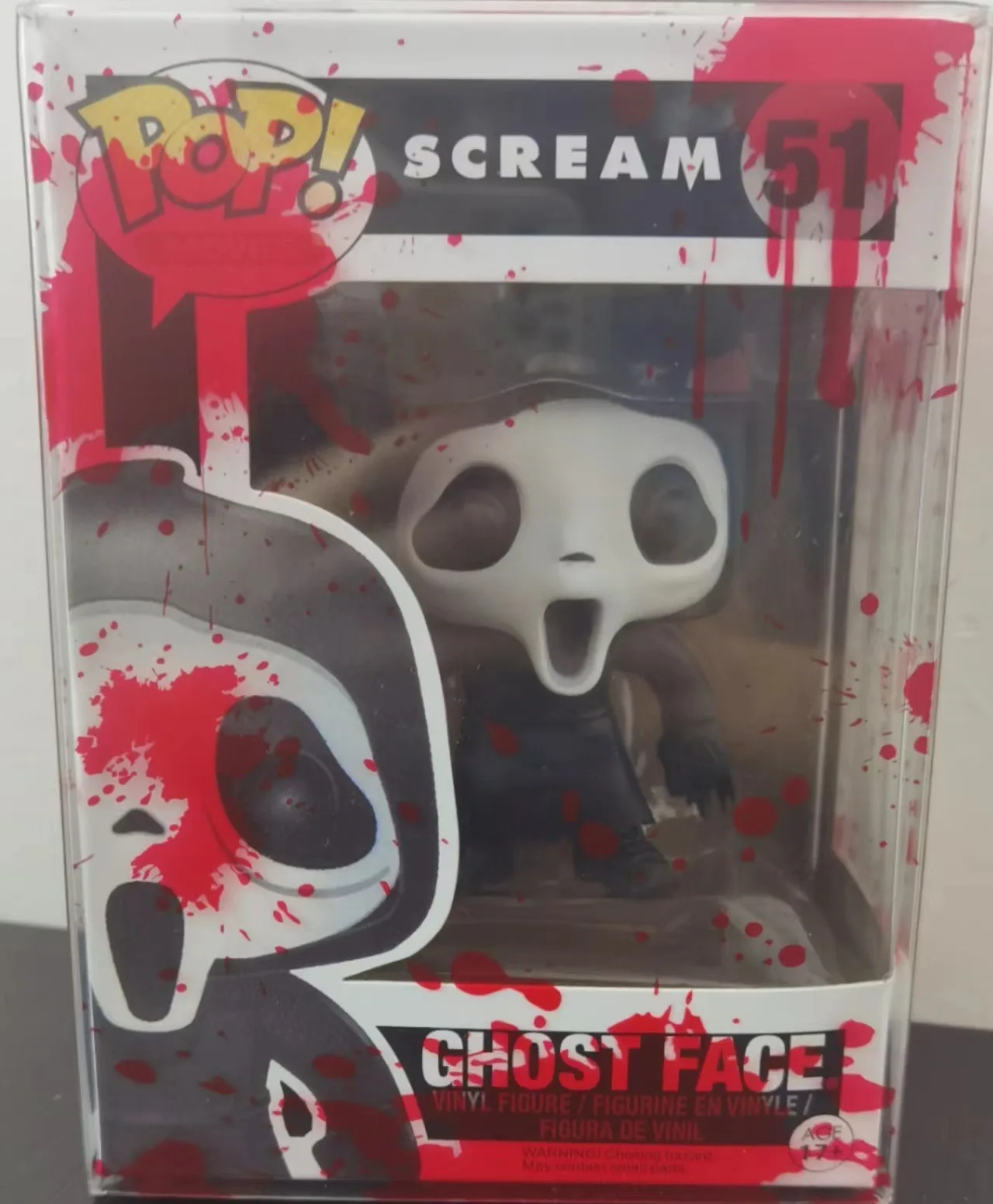 Funko POP Ghostface 51 # mit Blood Vinylfigur Ghostface 51 # 10cm PVC Sammlerpuppen-Modell Spielzeug für Kinder Geburtstagsgeschenk Image