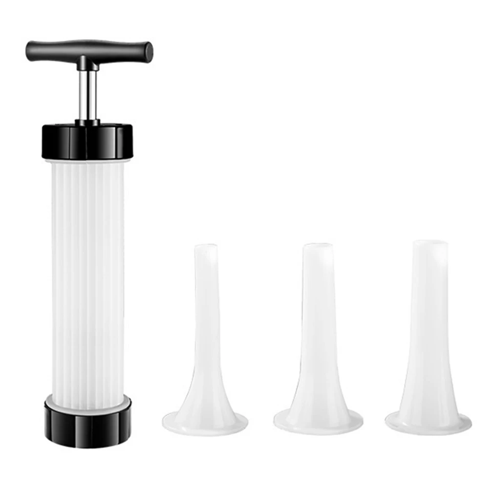 Manueller Selbstgemachter Wurstfüller Schnelles Wurstfüllen mit 3 Fülldüsen zur Herstellung Verschiedener Wurstgrößen Image