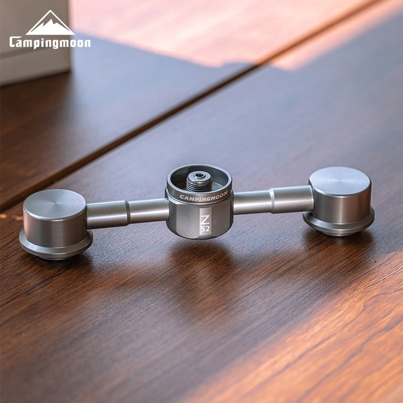 CAMPINGMOON Z52 Flachgasflasche, zwei Gasbehälter, ein Brenneradapter, Outdoor-Kocher, Camping-Gaskocher-Zubehör Image