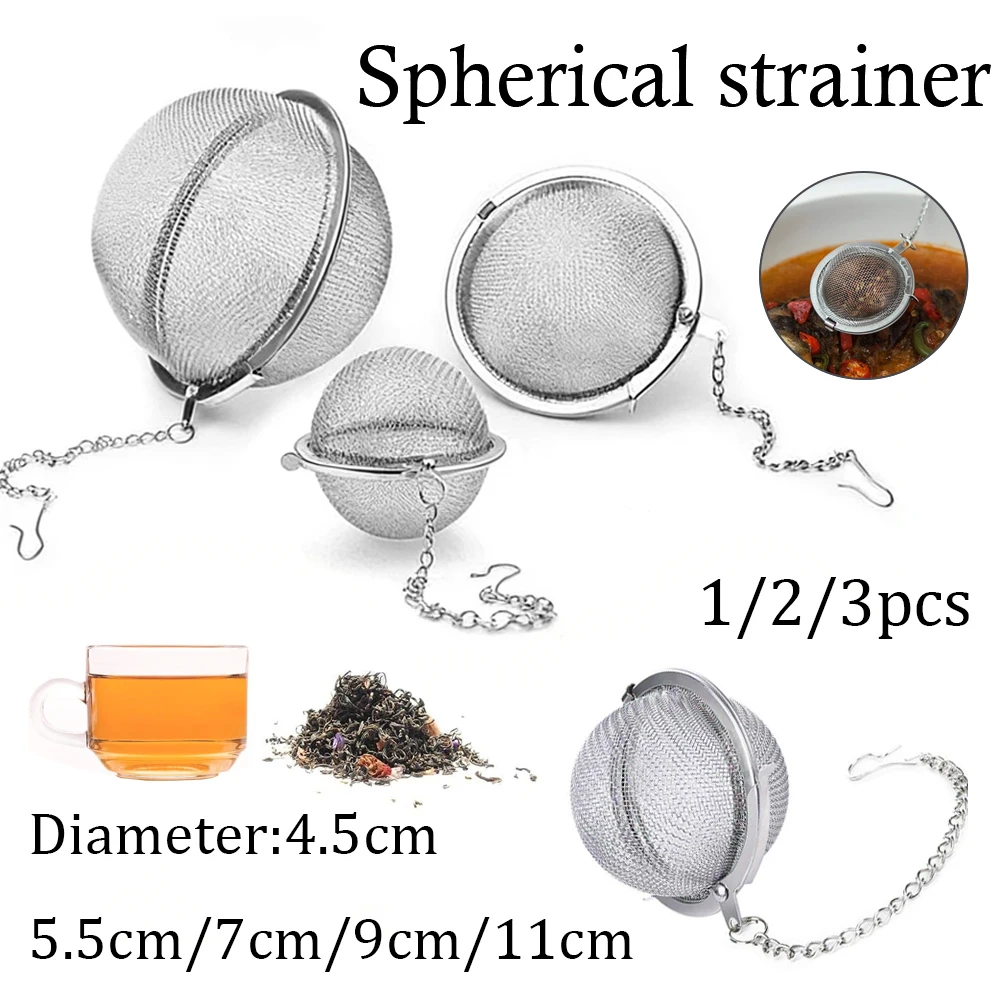 1–5 Stück Tee-Infuser aus Edelstahl, Teekugel, Teefilter, Tee-Infuser, Siebfilter für losen Tee, Kräuter und Gewürze Image