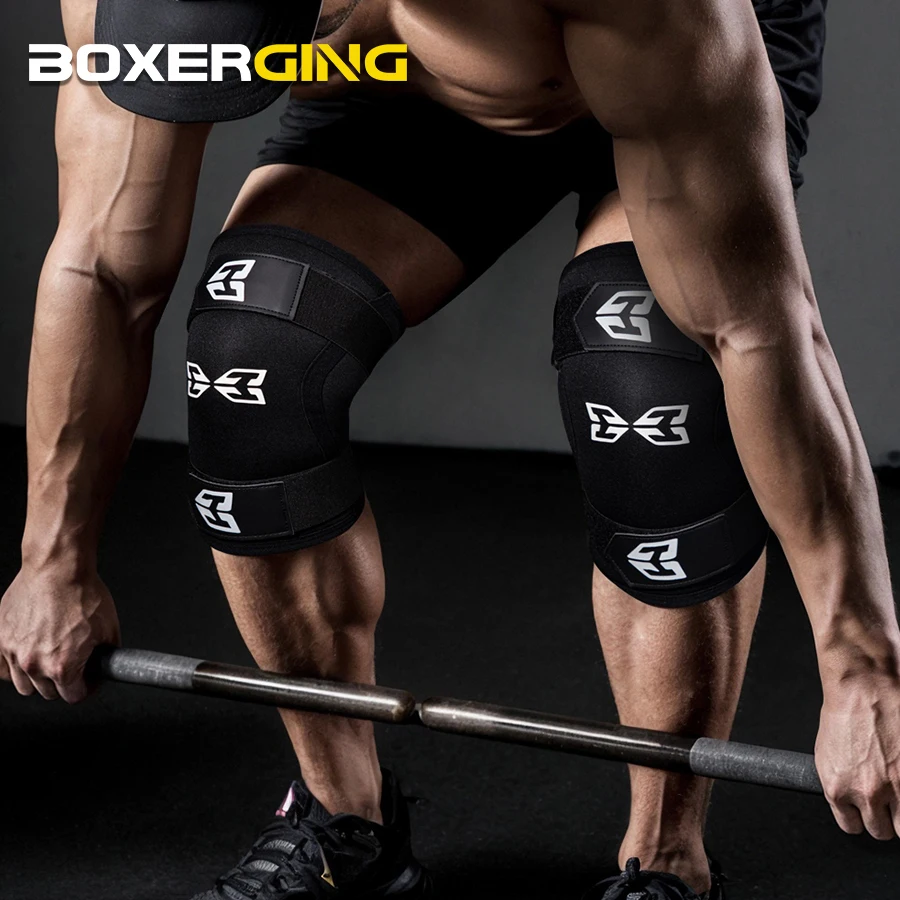 Knie-Kompressionsbandage mit verstellbaren Riemen zum Laufen, Trainieren und für den Sport, zum Wandern, Fußball, Basketball, Laufen Image