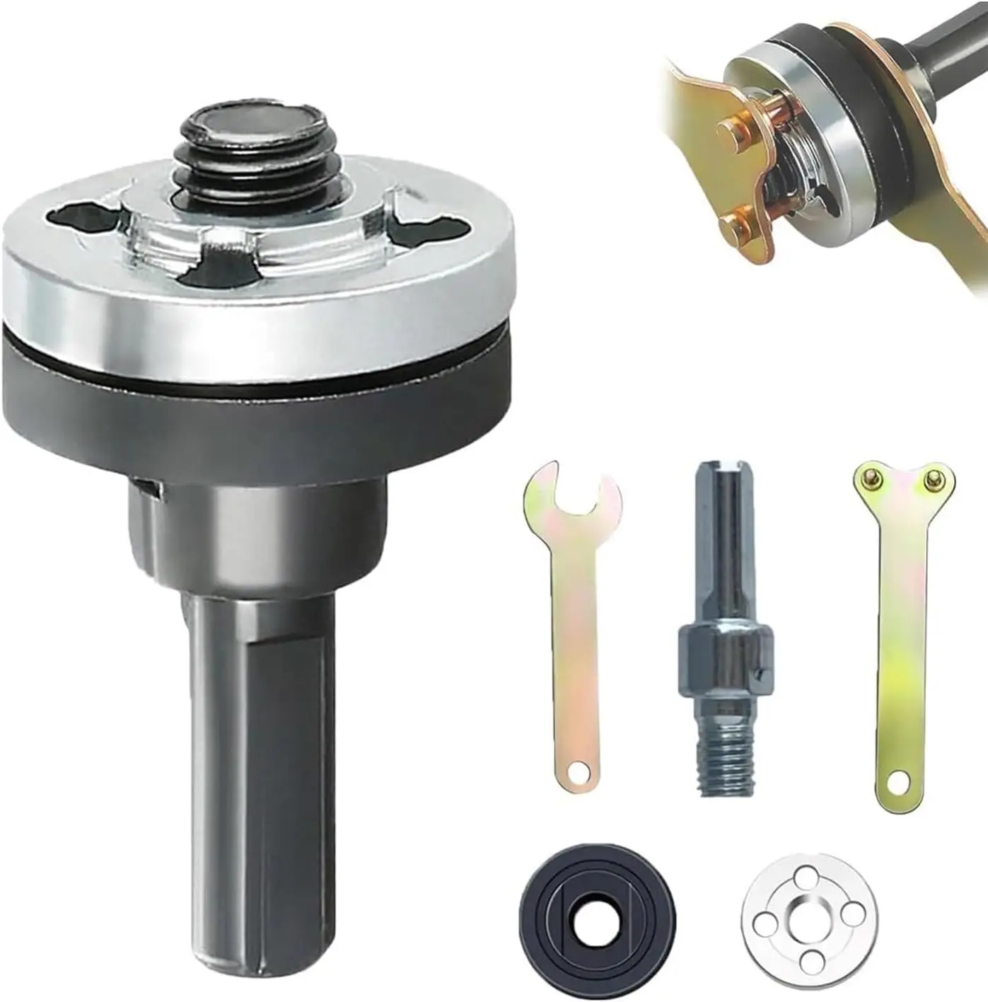 Bohrer-Umwandlungskopf Winkelschleifer-Verbindungsstange Schneidadapter 10-Teiliges Holzbearbeitungs-Sägeblatt-Set Zubehör Image