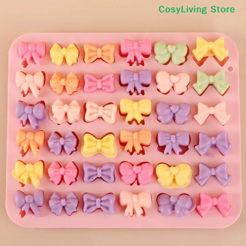 Silikonformen mit 36 Schleifenformen in 6 verschiedenen Ausführungen für Schleifen, Schokolade, Fondant, Cupcakes, Kuchen und Zuckerdekoration Image