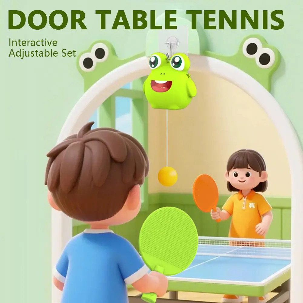 Indoor Hängendes Tischtennis-Trainingsset mit Schläger und Bällen Hängende Pingpong-Bälle Trainingsgerät Verstellbar Image