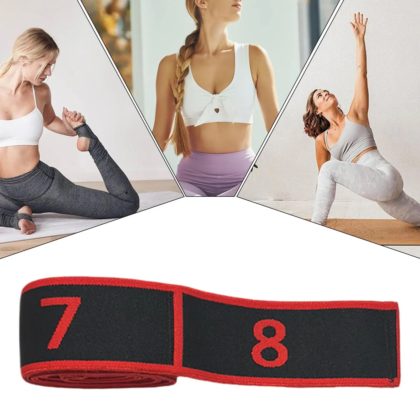 Nummeriertes Fitness-Widerstandsband Yoga-Dehnungsband 8-Segment Digital Hochelastisches Fitnessprodukt Fitness-Widerstandsband