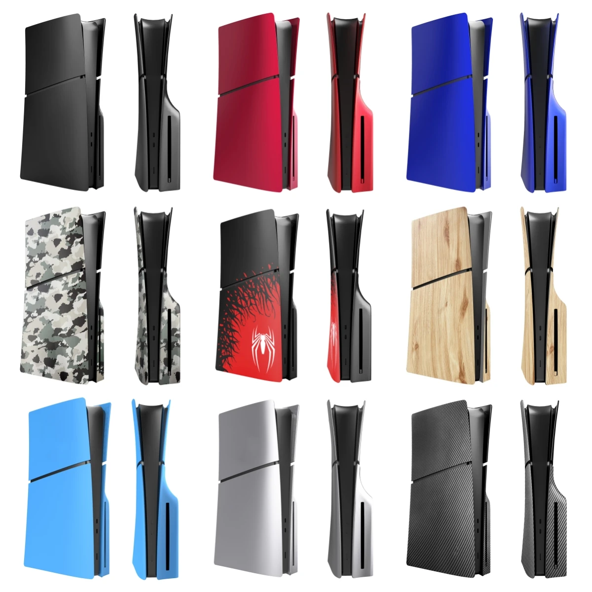 Premium ABS Ersatz Ersatzschale Zubehör für PS5 Slim Disc Version Schutzhülle Hartplastik Frontplatte Image