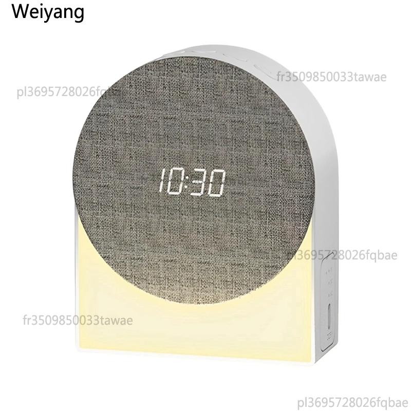 4-in-1 Digitaler Wecker + Lautsprecher + Bluetooth-Lautsprecher + Nachtlicht, Schlafzimmer-Nachtlicht-Wecker Image