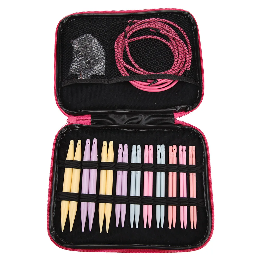 10-teiliges Rundstricknadel-Set aus Kunststoff mit Wechselkopf für Pullover, gewebte Werkzeuge Image