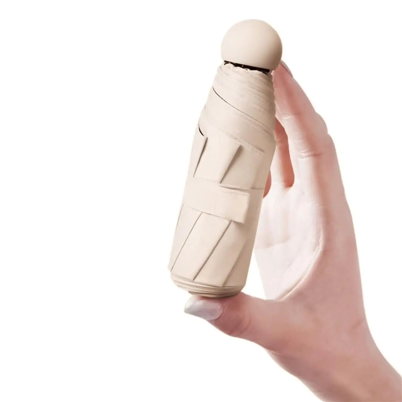 Kapselschirm, sonnig und regnerisch, doppelter Verwendungszweck, regenfest, windabweisend, Sonnenschutz, Outdoor-Reisen, tragbarer Mini-Regenschirm Image