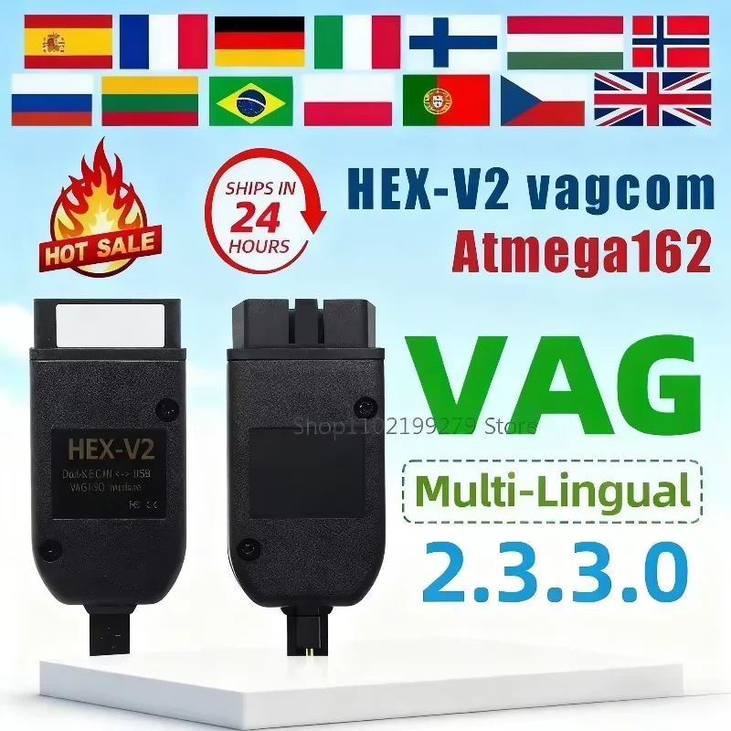 2025 VCDS VAGCOM HEX V2 Update 25.3 FÜR VW AUDI Skoda Seat Mehrsprachiges OBD2 Diagnosegerät Image