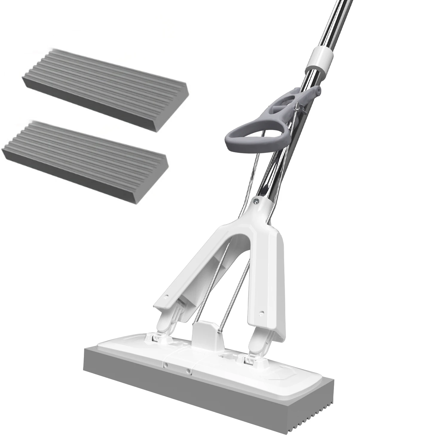 Neue Schwamm Mopp Wasser-quetschen Verdickt Super Saugfähig & Staub Entfernung Faltbare Flache Mops Haushalt Bad Reinigung Zubehör Image