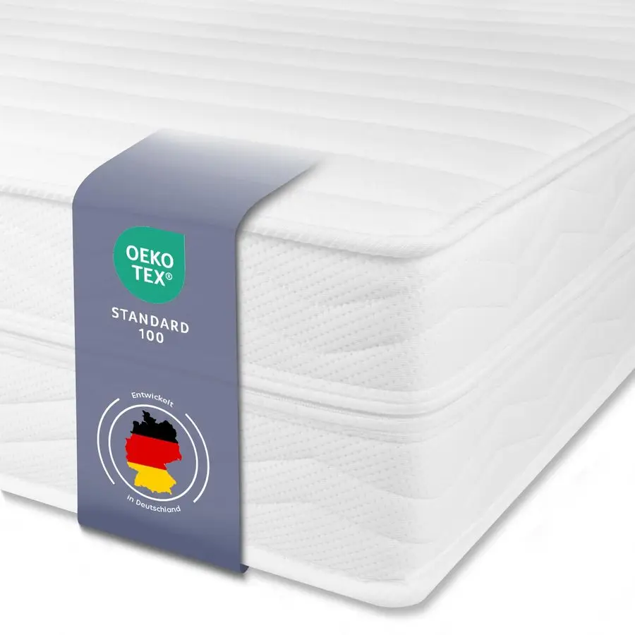 HydroCell 7-Zonen-Matratze 90 x 200 cm, verschiedene Härtegrade, Höhe 16 cm, ergonomische Kalt-Schaum-Matratze, ÖkoTex H3 und H4, 90 x 200 cm
