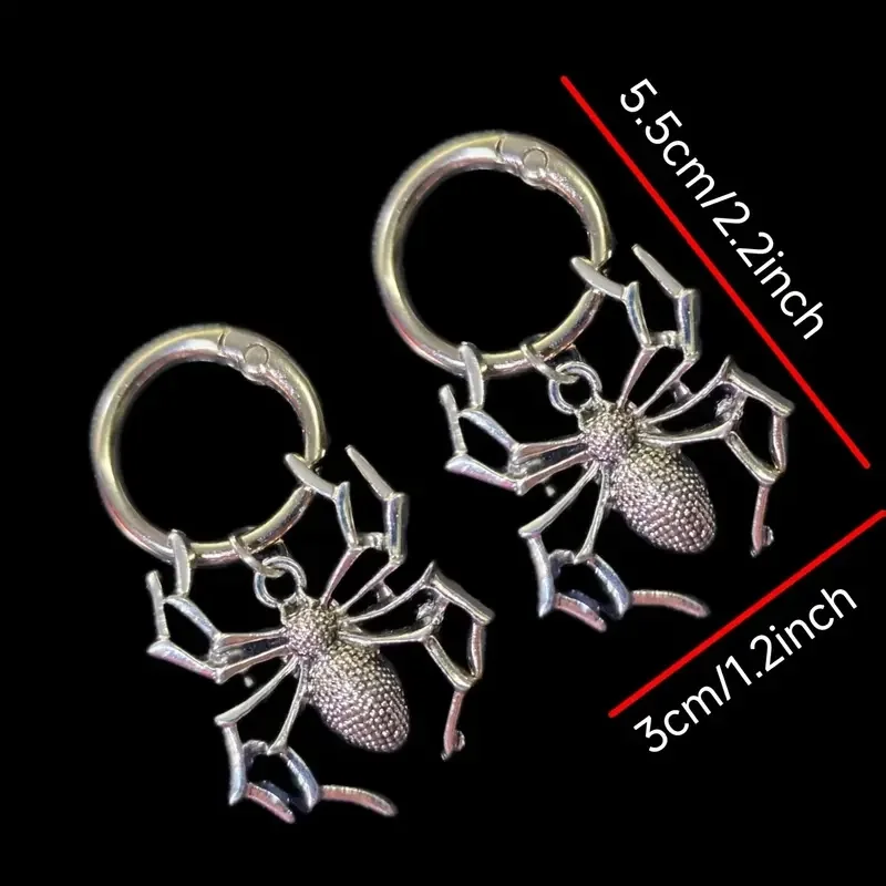 1 Paar/2 Stück coole Anhänger im Spider-Gothic-Punk-Stil, Charms, Reißverschluss-Charms, Schuh-Dekorations-Charms, Schuh-Charms