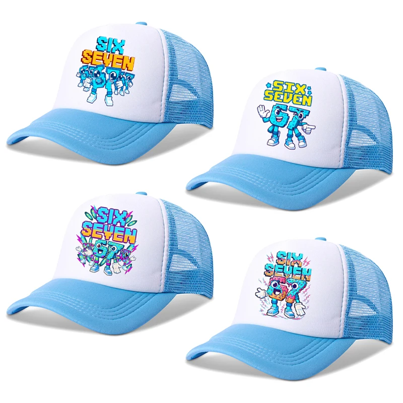 67 Six Seven Kinder-Baseballkappen „Steal A Brainrot“, Cartoon-bedruckte Mütze, Kinder, Sport, Sonnenhüte, Unisex, Schirmmütze, Weihnachtsgeschenke Image