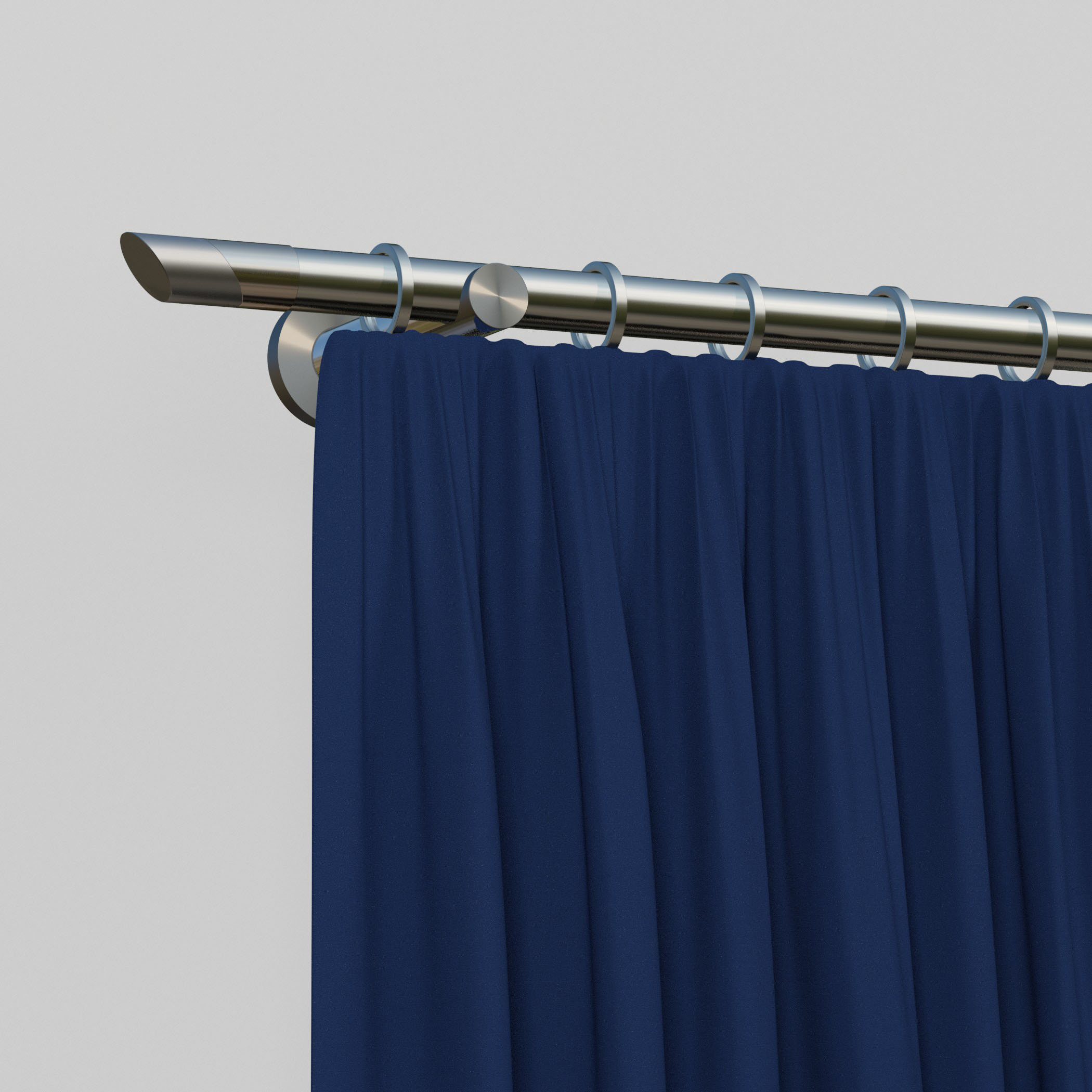 Gardinenstange INDEKO "Durban", silber (edelstahlfarben), L:160cm, Eisen, Gardinenstangen Image