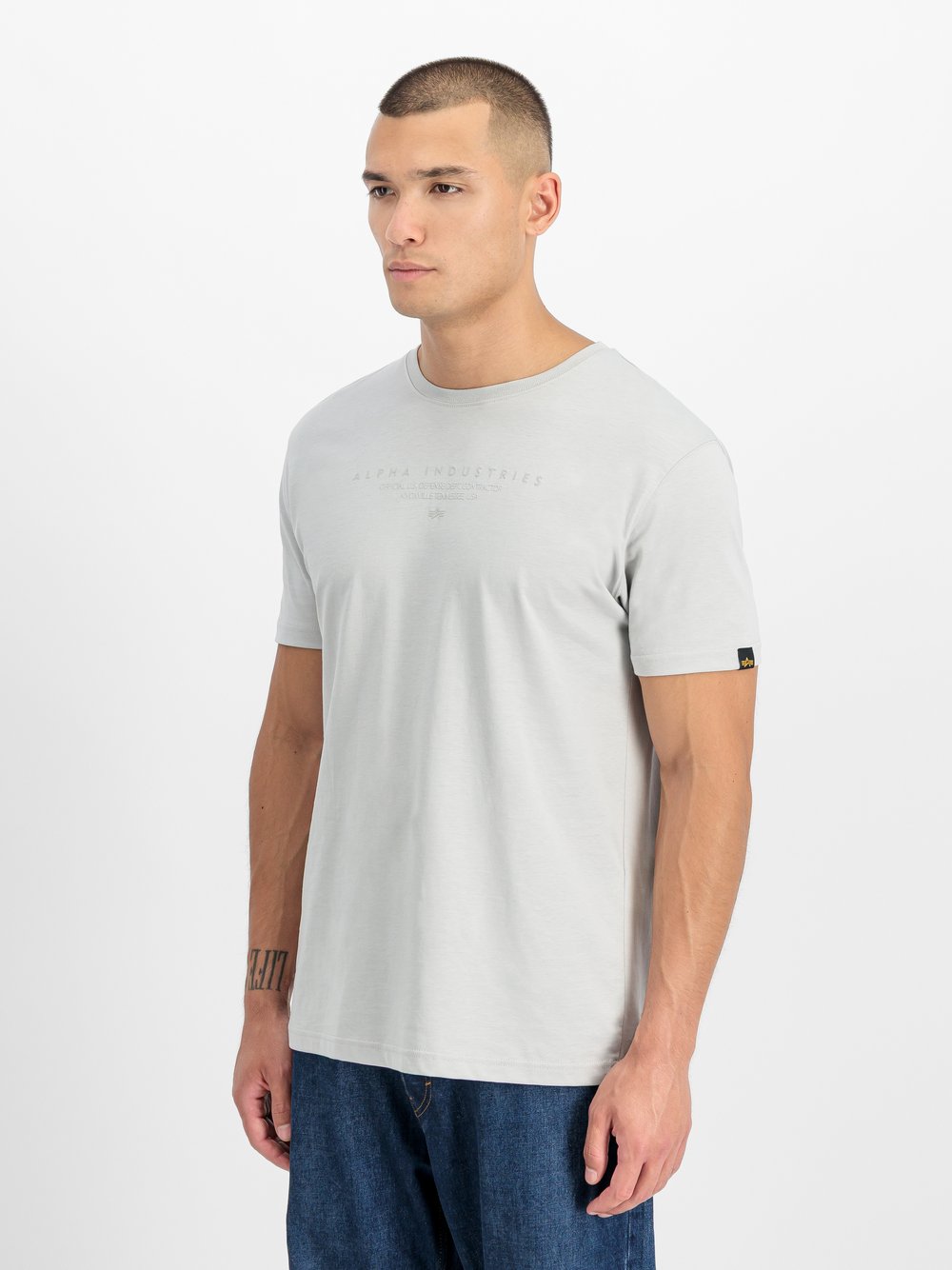 Alpha Industries T-Shirt Herren hellgrau, S Image