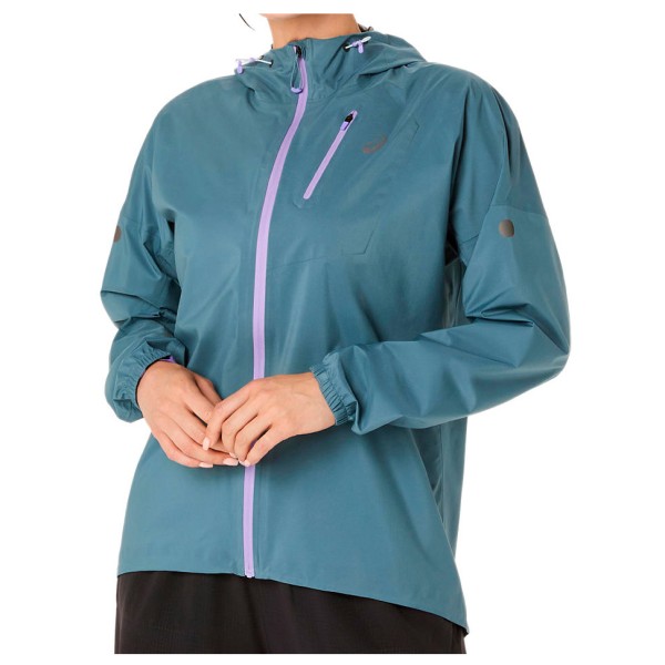 Asics - Women's Fujitrail Elite Waterproof Jacket - Laufjacke Gr S türkis