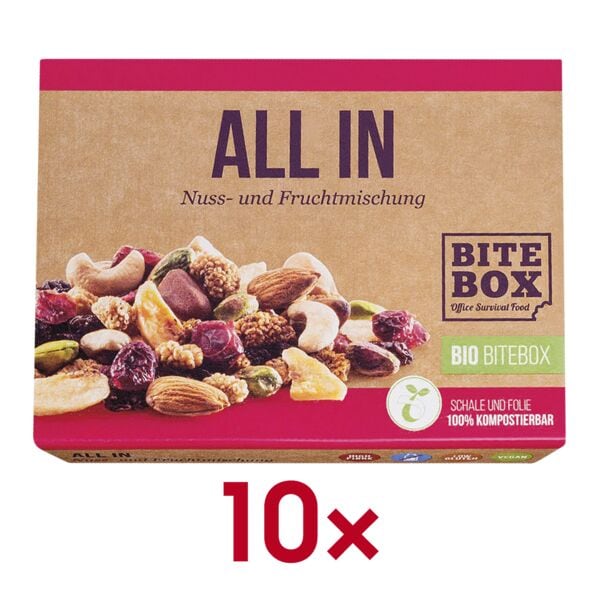 BiteBox 10x Bio Nuss-Frucht-Mischung »All in« 55 g, Image