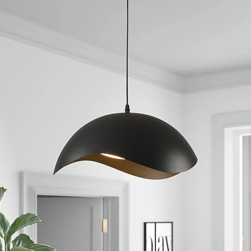 LED-Pendelleuchte, Schmiedeeisen-Kronleuchter, Retro-Industrielampe, Öl eingerieben, Weißmetall-Finish, E27, kreative Pendelleuchte, Lampenschirm, Hängeleuchten für Kücheninsel, Esszimmer, Image