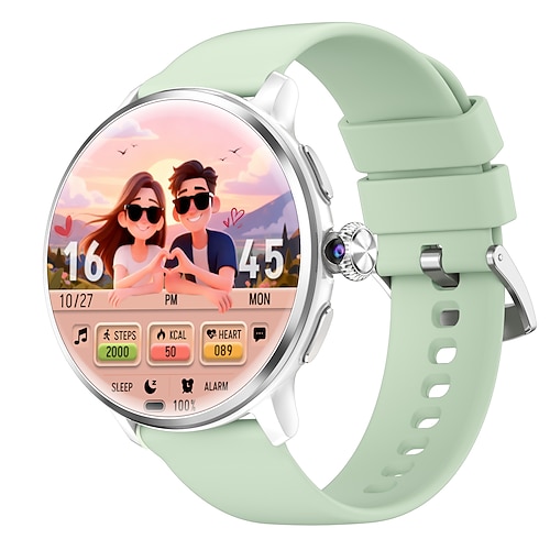 H88 Smartwatch 1.65 Zoll 4G LTE Mobilfunk-Smartwatch Schrittzähler Anruferinnerung Aktivitäts-Tracker Kompatibel mit Android iOS Damen GPS Langer Standby Freisprechanrufe IP68 41mm Uhrengehäuse