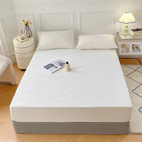 wasserdichter Matratzenschoner, verdickter, gesteppter Bettbezug, wasserdichte Matratzenauflage, Matratzenschoner für Matratzen mit Luftpolsterung Image