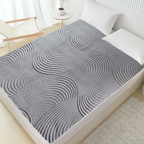 Wasserdichter Matratzenschoner, Bettauflage, milbenabweisende Luftschicht, gesteppter, verdickter Matratzenbezug für Kinderbett und Bett Image