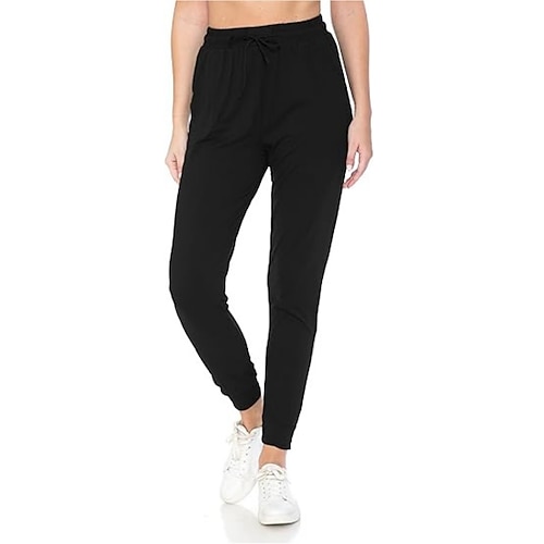 Damen Laufhosen Abgeschnittene Hose Sporthosen Kordelzug Reißverschlusstasche Unterteile Fitnessstudio Athleisure Sport Sommer Frühling Elastisch Atmungsaktiv Pilates Laufen Yoga Normale Passform Image