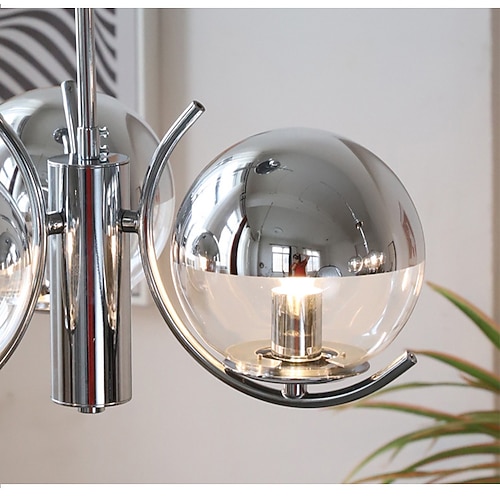 Mittelalterlicher Schlafzimmer-Kronleuchter, postmoderne, netzrote Persönlichkeit, Arbeitszimmer-Restaurantleuchte, Kronleuchter für Schlafzimmer, 1/3/4/5 Köpfe, Kugel-Deckenleuchte für Wohnzimmer, Image