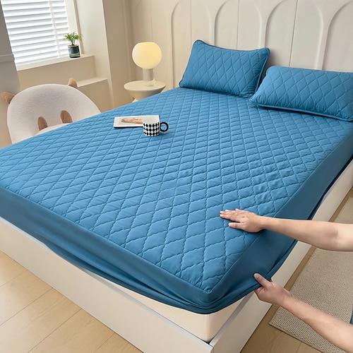 wasserdichter, gesteppter Matratzenschoner mit Urinschutz, rutschfest, vollständige Abdeckung, Sealy Matratzenschoner-Bettbezug Image