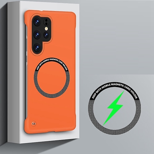 Handy Hülle Handyhüllen Für Samsung Galaxy S26 Ultra Plus S24 S23 S22 S21 FE S21 Ultra Plus Rückseite Mit Magsafe Unterstützt kabelloses Laden Matt gefrostet Stoßfest Einfarbig Retro PC Image