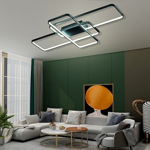 104cm LED 3-Licht lineare Einbauleuchte Aluminium geometrisches Modelliermuster 70w lackierte Oberflächen dimmbar mit Fernbedienung warmweiß kaltweiß modern schlicht Image
