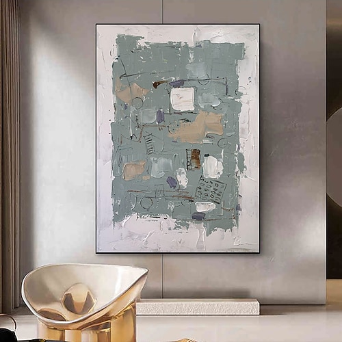 Handgefertigtes Ölgemälde auf Leinwand, Wandkunst, Dekoration, modern, abstrakt, für Wohnkultur, gerollt, rahmenlos, ungedehnt Image