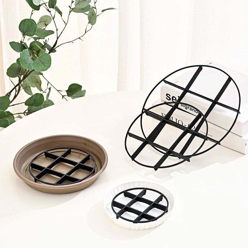 10Pcs 12-25cm Blumentopf Tablett Anti Rot Wurzel Kunststoff Untertasse Halterung Tropf Pflanze Blumentopf Tablett innen Hause Garten Liefert Image