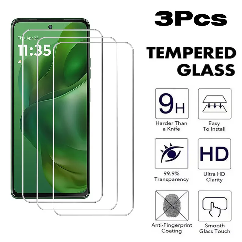 3Pcs Gehärtetem Glas Für Moto G24 Power Screen Protector G 5G G04 G04s G14 G34 G54 G64 G84 5G G75 G55 G45 G35 G15 G05 G15 G Power Image