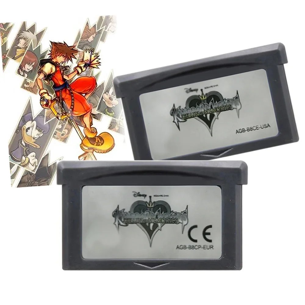GBA Game Cartridge 32 Bit Video Game Console Card Kingdom Hearts Series Chain Of Memories of USA/EUR Version