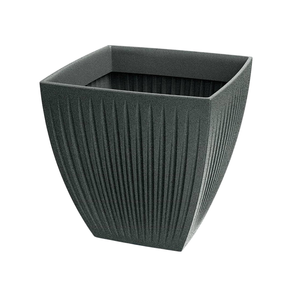 WellHome - Blumentopf aus rotationsgeformtem Kunststoff 17L Ø30x30cm in farbe Graphitgrau - Latia Square MIDL Image