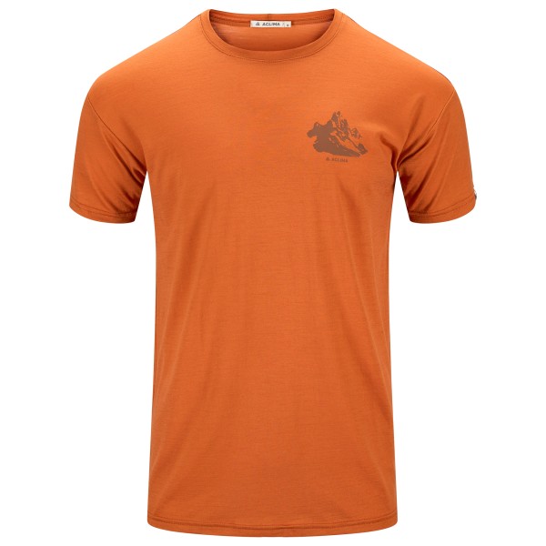 Aclima - LightWool 140 Classic Tee Mountain - Merinoshirt Gr L orange