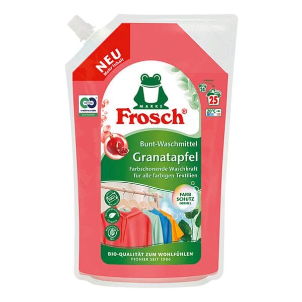 Frosch Colorwaschmittel »Granatapfel« Nachfüllbeutel 25 WL rosa