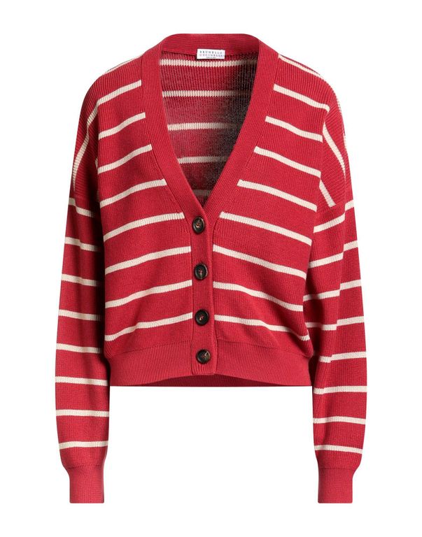 Cardigans - Red - Brunello Cucinelli Knitwear