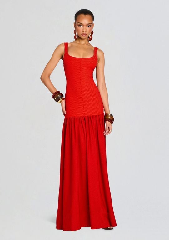 Kennedi Knit Dress - Red - retroféte Dresses