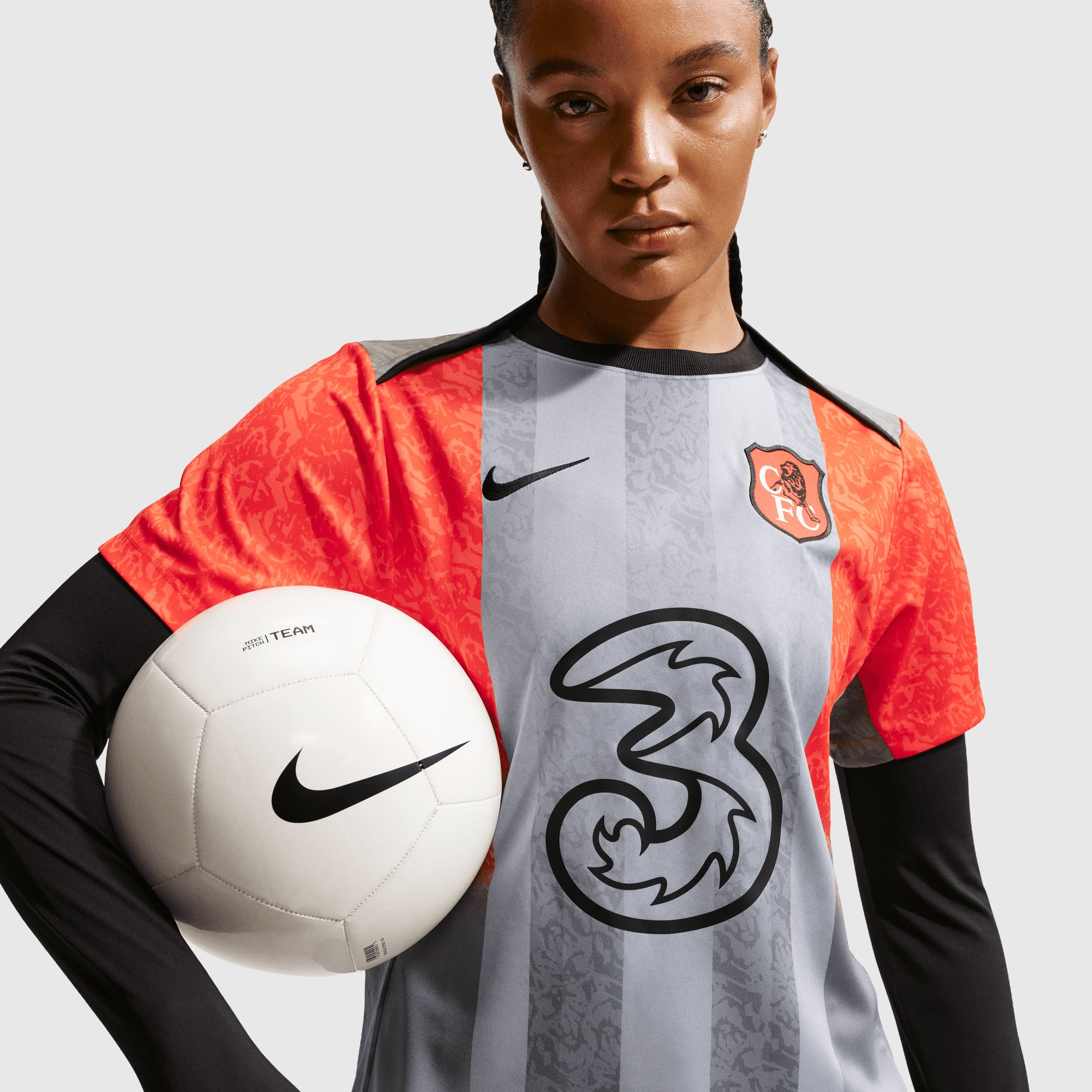 Chelsea Nike Pre-Match-Oberteil – Grau – Damen
