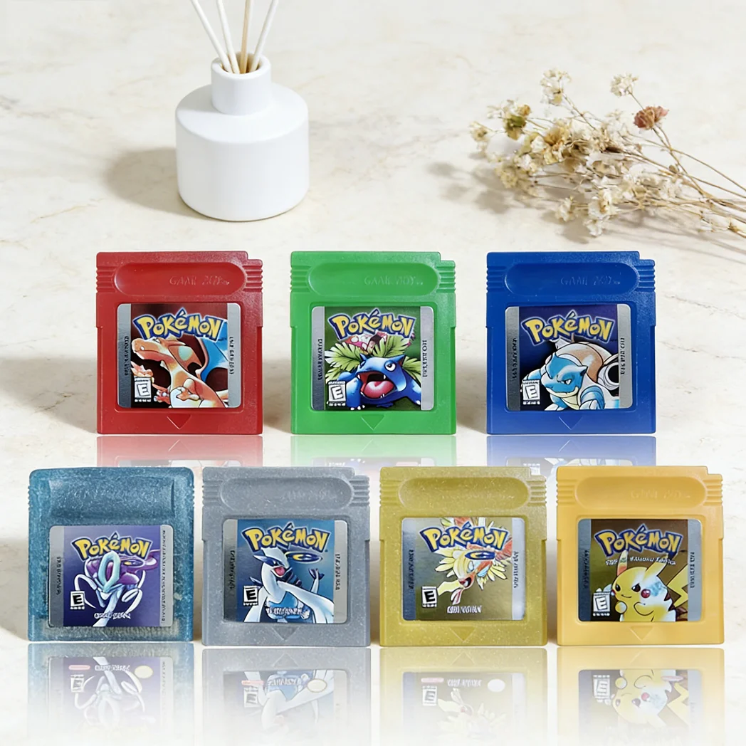 Low-power consumption 5 languages Version Pokemon GBC Game red/crystal/blue/yellow/gold/green/silver Video Game Cartridge