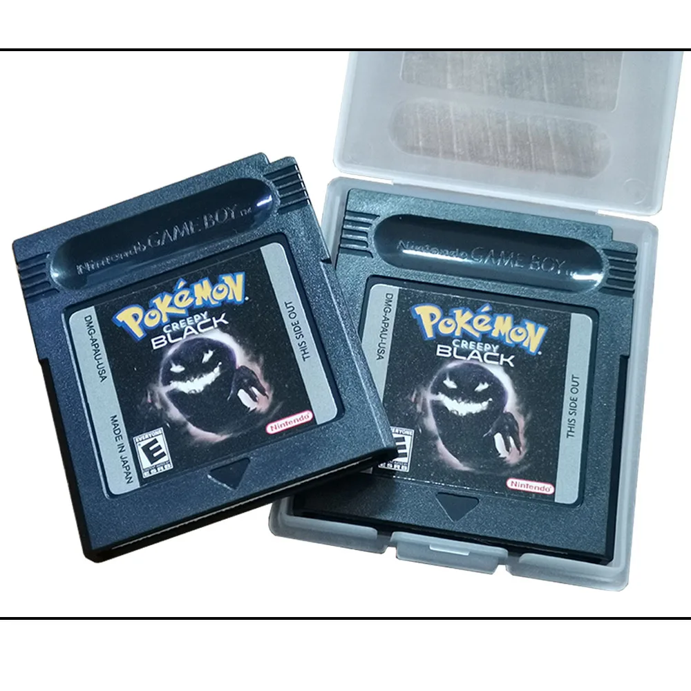 Pokemon Creepy Black GBC Game Cartridge 16 Bit Video Game Console Card English Language for GBC/GBA