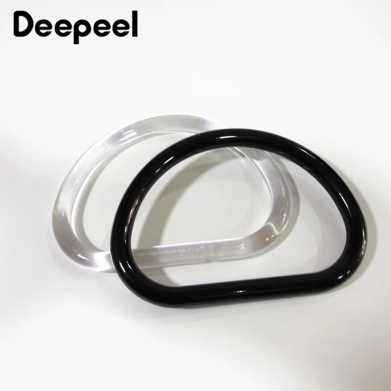 2/5 pezzi Deepeel nuova borsa a forma di O & D da 10 cm manico in plastica borsa da donna telaio borsa intrecciata manici rotondi accessori hardware