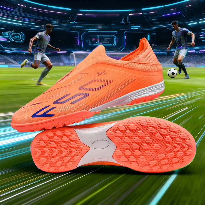 Neue Herren-Fußballschuhe für Rasen, Ultraleichte Komfortable Stollenschuhe, Rutschfeste Futsal-Schuhe für Erwachsene, Geeignet für FG-Gras und Hallenboden Image