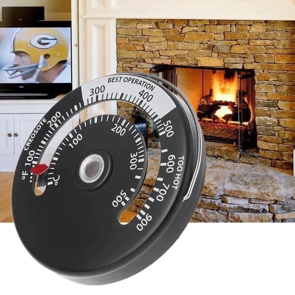 Heißer Thermometer Magnetische Holz Herd Heizung Thermometer Kamin Fan Herd mit Sonde Haushalt Empfindlichkeit Grill Ofen Werkzeug Image