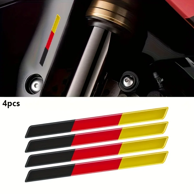 Dünner Deutscher Flaggen-Rennsport-Harzaufkleber Emblem Dekor für Auto Motorrad Fahrzeugdekoration Image
