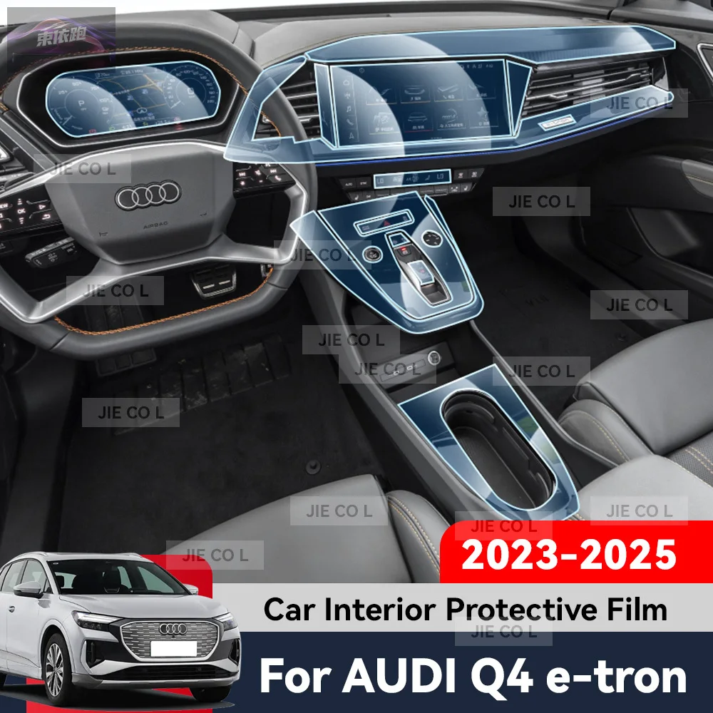 Auto Dashboard GPS Navigation Instrument Bildschirm Schlüssel Innen Schutz Film Anti Scratch TPU Für AUDI Q4 E-tron 2023-2025 Aufkleber Image