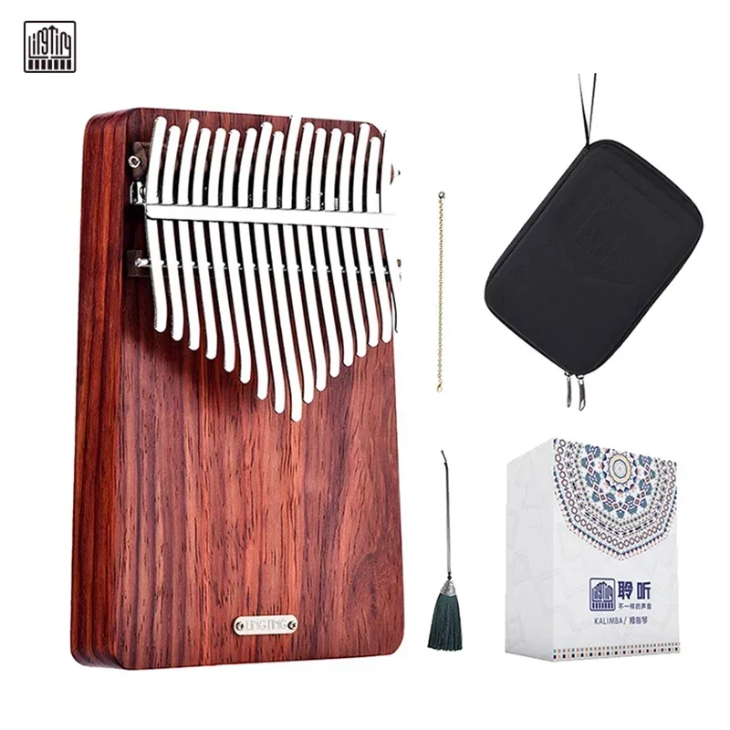LINGTING-Tragbares Kalimba Daumen klavier, profession elles chromatisches Kalimbas, Anfänger-Tasten instrument mit Zubehör, schönes Geschenk Image