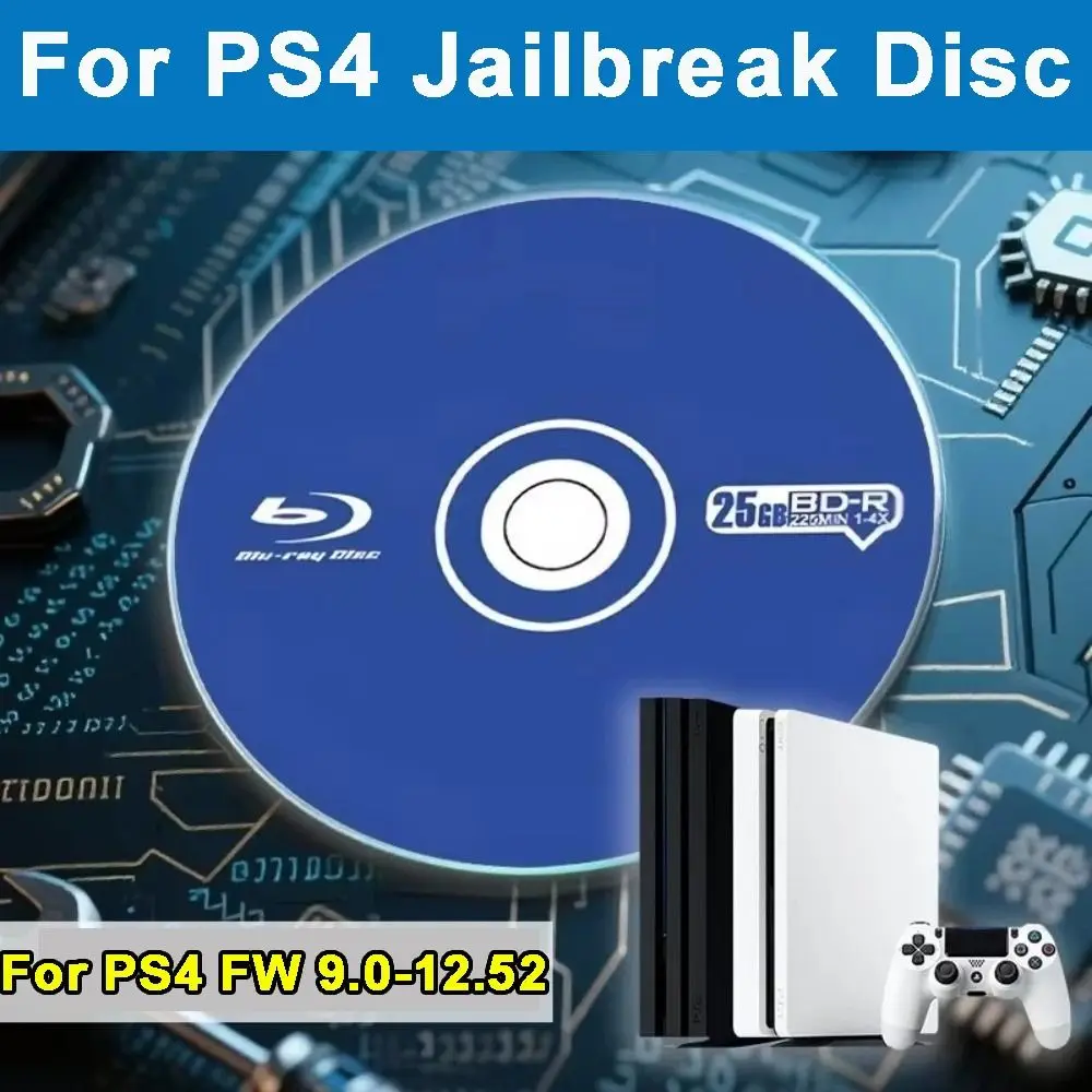 Für Firmware 9.0-12.52 BD-JB Disc 1 Click Boot Kein PC erforderlich JB Disk Tool Play Backup Games Homebrew für PS4 Image